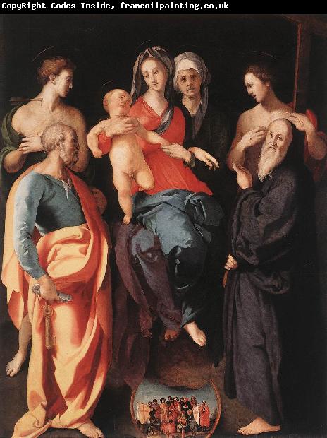Pontormo, Jacopo Madonna and Child with St Anne and Other Saints